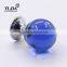 1 inch light blue polished chrome zinc base dresser drawer glass door pull handle