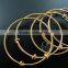 50mm diameter brass 14K gold plated simple wiring bracelet for beading DIY jewelry supplies 1900105