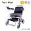 Topmedi hot sale portable outdoor folding wheelchair with big wheels for Disabled People