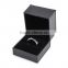 High end black leather jewelry boxes for neacklace earrings rings
