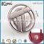 Custom zinc alloy round embossed metal logo purse tag
