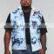 Big size acid wash denim jeans jacket wear sleeveless denim jacket (LOTJ294)