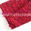Hot red cotton embroidered fabric, circle design chemical fabric for garment & dress