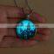 New 2016 winter Christmas gift for childern jewelry beads chian glow in the dark city photo pendant hot necklace 2016
