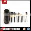 10pcs Travel makeup brush set with black zipper case--factory-supply