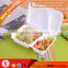 The reason why 2 compartment plastic lunch food packing container with clear lid