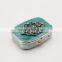 low moq! hot selling bling metal greative square rhinestone pill box/promotion pill box/capsule storage case/capsule case