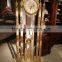 Bright Gold Gilt Finished Grandfather Floor Clock, Decor Art Floor Clock, Brass Mounted Floor Clock