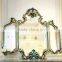 Neo-Classic French Style Peacock Green Bedroom Furniture Wooden Carving Dressing Table/ Antique Palace Dresser Makeup Table