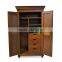 Furniture For Bed Room,Cabinet Solid Wood Mahogany 2 Doors With Shelves and Drawers Inside