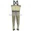 waterproof warm sock light breathable fabric chest fly fishing wader suit high quality