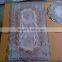 PVC lace place mats vinyl lace tablemat golden with print