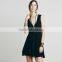 Sexy Women Crochet Lace Hollow Dress Deep V Neck See Through Party Cocktail Mini dress