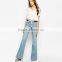 denim fashion custom loose wide-legged jeans new designs photos
