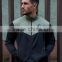 100% Polyester Mens Retro Tracksuit Tops Slim Fit Full Zip Hoodie Jacket with Elastic Cuffs OEM Outdoor Jacket Wholesale