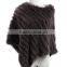 2015 2016 Wholesale Best-selling Women Cashmere Knitted Faux Fur Poncho