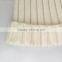 Myfur 2016 Pure White Hot Sale Winter Hat with Removable Genuine Fox Body Fur Bobble
