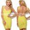 2016 Latest Design lady dresses backless sexy women bandage dress for evening