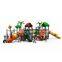 Outdoor Magic Tree House playground equipment plastice slide  for kids