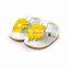 Wholesale Baby Summer Shoes Gold Flower Moccasins Genuine Leather Baby Shoes Baby Moccasins Rubber Shoe Sole