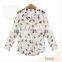 Chiffon blouses elegant design,full sleeves blouse designs,print chiffon blouse