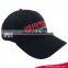 Flat and 3D embroidery 6-panel mesh trucker baseball cap black fitted cap