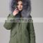 New Collections Winter Fur Coats Fox Army Jacket Women Outwear Parka