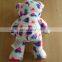 Rainbow colorful bear with full heart nice hot sale plush bear toy