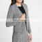 2017 OEM Service Long Sleeve Women Loose Fit Textured Jersey Jackets JY-4AB001