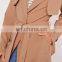 Custom design camel wool coats ladies long coats latast pant coat design