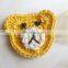 hand crocheted bear hair clip