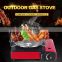 ODM OEM Portable Single Butane Gas Stove Camping Patio Outdoor with red single cylinder gas stove