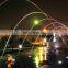 China leading fountain supplier LED color light SS jumping jet laminar water fountain