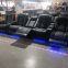 Modern electric recliner home theater sofa,black leather power private cinema sofa,power home theater seating