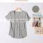 2020 New Arrivals Women Comfortable Ribbing V-Neck T-Shirts Ladies Fashion Breathable Summer T-Shirt Women Clothing