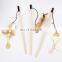 HQP-DMB05 HongQiang Sisal Mouse Cat Wand Sticks Teaser with Bells Interactive Cat Toy