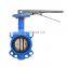PN16 DN100 cast iron body ss316 disc plate 416 shaft  EPDM wafer type butterfly valve with hand lever
