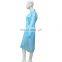 Reasonable design elastic machine isolation hazmat protection gowns with thumb hole  flexible material