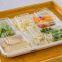 Rectangle Plate with 5 Compartment -Super Strong - Unbleached Sugarcane Bagasse plates-Home COMPOSTABLE Biodegradable ECO Friendly