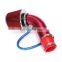 XT Car Universal 76mm/3inch Aluminum Cold Air Intake Filter Induction Pipe Hose System Kit