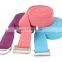 Custom colored 100 % cotton yoga belt with Metallic adjuster for stretching asanas