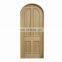 Knotty alder arched interior wood door with door frame