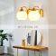 2 Head Classic simple glass cover led Wall Light for home Hotel Decorative Luxury simple glass bedside wall lamp