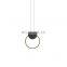 Nordic post-modern style bedroom dining room chandelier iron round bar clothing store led creative chandelier