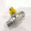 2022 High Quality Custom Butterfly Handle Male Thread Brass Gas Valve For Water