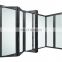 Black frame security prehung patio aluminum accordion folding sliding glass doors for sale