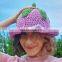 Hot Sale Custom Size Crochet bucket hat Tulip bucket hat flower purple rose Vietnam Supplier Cheap Wholesale