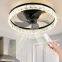Low Profit Bedroom Ceiling Fan Light With Remote Controller