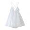 New vacation style sexy pure desire strap backless MIDI camisole dress for women
