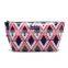 PU waterproof shiny diamond plaid storage cosmetic bags makeup online holder women cosmetic bag